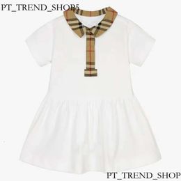 Baby girl Robe Robe Summer Childrens à manches courtes Coton Skirt Classic Classic Plaid Tabrics personnalisés Toddlers Vêtements 515 20D
