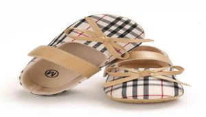 Chaussures pour bébés filles, grille à nœud papillon, semelle souple antidérapante, premiers marcheurs, chaussures pour enfants en bas âge, 018M6213320