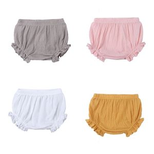 Baby Girl Shorts Nouveau-né Coton Lin Bloomers Enfant Pain Pantalon Summer Bottoms Sous-vêtements 210413