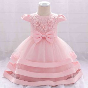 Bébé fille robes d'été nouveau-né fille 1 an anniversaire mariage princesse robe fleur fille robe de bal Tutu robe de soirée vêtements G1129