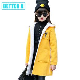 Vêtements d'hiver pour bébé fille Veste d'hiver pour bébé fille 2018 Vêtements d'extérieur pour enfants Veste en coton pour filles Veste de mode jaune Vêtements J220718