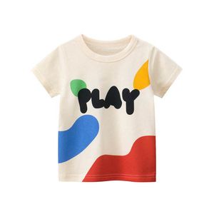Vêtements d'été en coton pour bébés filles 2-8T, t-shirt à manches courtes imprimé Graffiti, tenue pour enfants en bas âge