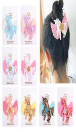 Bébé Girls Barrettes Animal arc-en-ciel Clips Hairpins Hairgrips Children Butterfly Shape Ending Safety Bb Hair Clip Kids Kids Hair9448138