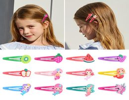 Bébé filles Barrettes Clips épingles à cheveux infantile couleur bonbon pinces à cheveux enfants solide sécurité Simple mignon BB Clip enfants animaux cheveux Access7952306