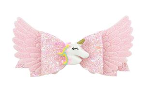 Bébé Filles Barrettes Fille Ange Aile Brillant Glitter Bow Clips Épingles À Cheveux Paillettes Bowknot Enfants Enfants Licorne Pince À Cheveux Boutique Ha1230943