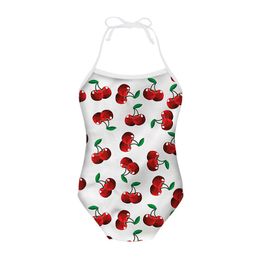 Baby Meisjes Badpak Kinderen Grappige Kersenprint Kinderen Badpak Kinderen Badmode OnePiece Suits Meisje Zwempak Monokini 220616