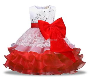 Babymeisjes grote boog kanten tutu jurk kinderen pailletten cupcake prinses jurken 2018 nieuwe boetiek kinderen kleding 4 kleuren baljurk c38169062