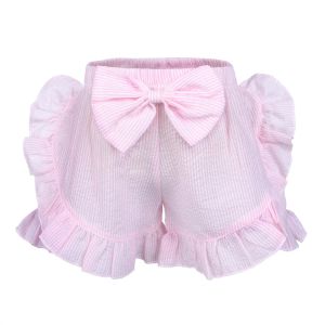 Babymeisjes Bloomers luierbedekking Kid kind Seersucker Briefs Bodem ruches Lace bowknot shorts slipje Summer Knickers badkleding