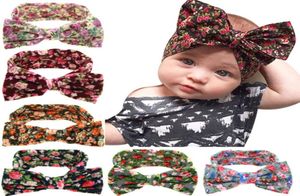 Babymeisjes Bohemia Hoofdbanden buigt Kids bloemen bowknot hoofdband grote bogen hoofdbands voor pasgeboren kinderen katoen haaraccessoires KH1270370