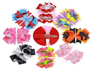 Baby Meisjes Boutique Haarelastiekjes Clips Haarspelden Effen Grosgrain Strik Haarspelden Kinderen Kinderen Boog Haar Accessoires6143832