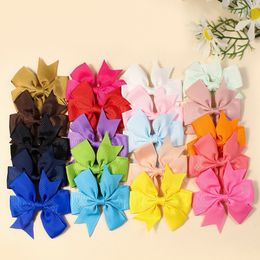 Baby Girls Bow Hairpins Christmas Gifts Barrettes Grosgrain Ribbon Bow Clips Children Kids Hairgrips Barrette