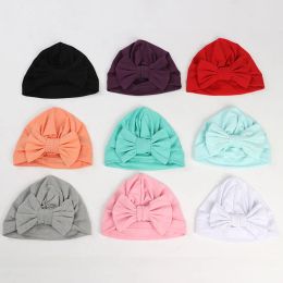 Chapeau à nœud papillon pour bébés filles et garçons, chapeaux indiens à nœud papillon pour nourrissons, couleurs barbe à papa, casquettes pour enfants BJ