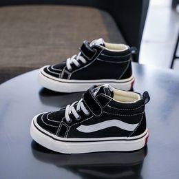 Chaussures décontractées pour bébés filles et garçons, baskets montantes en toile pour enfants en bas âge, chaussures d'extérieur pour enfants, taille 20-37, printemps-automne