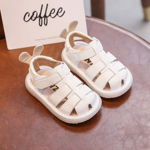 Baby Meisjes Jongens Sandalen Zomer Anti-Collision Baby Peuter Schoenen Echt Leer Zachte Bodem Kids Kinderen Strand Sandalen 240318