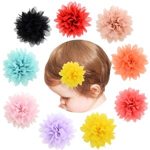 Baby Meisjes Chiffon Haarspelden Kind Accessoires Bloemen Haarspelden Haarklemmen Zuigeling Barrettes Mode Hoofddeksels Kids Geschenken