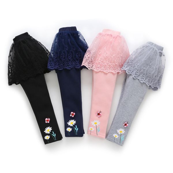 Vêtements pour bébés filles, culottes, Leggings, printemps, automne, hiver, doux, épais et chaud, pantalons en dentelle, jupes Tutu pour filles