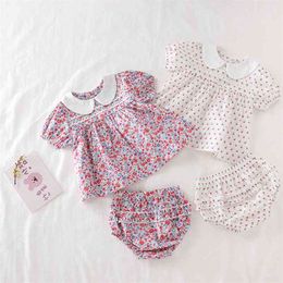 Baby Meisjes Kleding Set Bloem T-shirt + PP Shorts Summer Born Infant Clothing Suit 210521