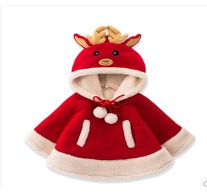 Bébé Girls Vêtements Outwear Christmas Poncho Enfants Red Elk Christmas Cloak Cosplay for Kids Girl Coat4744000