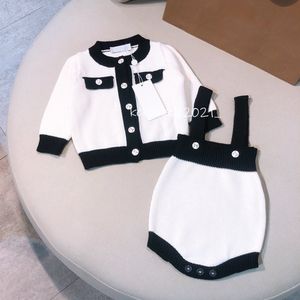 Bébé filles ensembles de vêtements barboteuses mignonnes et Cardigan pull manteau nouveau-né princesse jarretelle tricot body enfants infantile filles vêtements