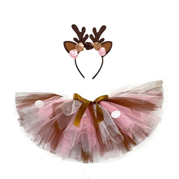 Baby Girls Deer tutu jupes jupes pour enfants Costume de renne de Noël