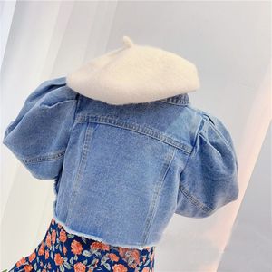 Bébé filles en denim veste infantile en tout-petit jean manteau pochette bouffée enfants jean vêtements bébé fille sort
