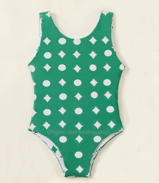 Traje de baño de diseñador para niñas bebés Traje de baño de una pieza con estampado de letras Traje de baño para niños Bikini Natación Traje de baño para niños