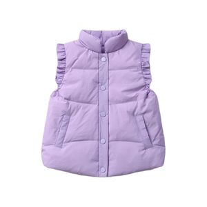 Bébé Filles Down Gilets Little Hiver Sans manches Vestes Vestes Vestes Causes Kids Cause Causse chaleureuse Enfants Vêtements d'extérieur Manteaux 211203