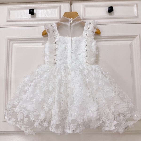 Baby Girls Robe Kids Princess Robe Sans manches Puffy Robe Designer Brand Joue de Florale Childre