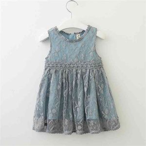 Baby meisjes jurk zomer merk kleding kant en bal design kinderen prinses feest voor 3-7 jaar 210521