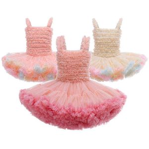 Bébé Filles Robe D'été Mignon Dentelle Gâteau Princesse Robe Pour Festival Formel Fête D'anniversaire Performance Costumes Bébé Fille Robes G1129