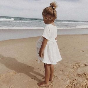 Bébé Filles Robes Marque Coton 2019 Ins Europe Amérique Enfant Enfants Fille Robe D'été Linge Vêtements Princesse Fille Vêtements Q0716