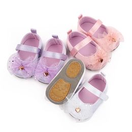 Baby Girls Glitter Princess Chaussures de bébé en dente