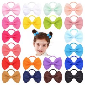 Bébé filles cheveux nœuds cravate Mini solide élastique élastique corde enfants chapeaux élastique pour queue de cheval enfants cheveux accessoires bandeaux