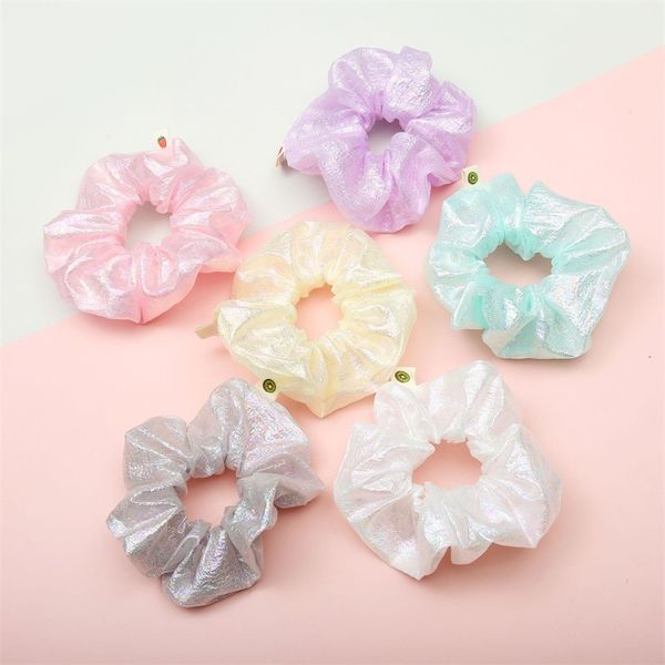 Baby Girls Head Bands Scrunchies Satin Pinkycolor Coreano Accesorios para el cabello Lazos elásticos para el cabello Diseño minimalista 1 42xt E3