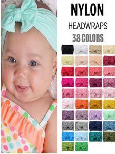 Baby Girls Bandband Turban Soft Nylon Bows Headraps Bow Knot Head Bands Stretchy Hairs Bands For Children Accessoires pour enfants E16672887