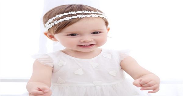 Baby Girls Diadema de diadema coreana Princesa Pearl Rhinestone Lace Tulwear Kids Cirbon Bands Cabellado Accesorios para el cabello KHA3972969360