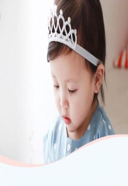 Baby Girls Bandbands Sparkle Crowns Kids Grace Crown Hair Accessoires Tiaras Bands avec Star Rhinestone Hair Accessories 5 Col1591653