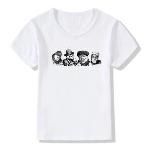 Babymeisjes hiphop berucht b.i.g biggie smalls print t shirt kinderkleding kinderen zomer t-shirt