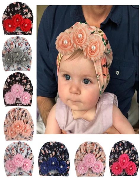 Bebé niñas sombreros indios sol infantil floral gorras de perlas niños al aire libre gorros holgados niño impreso cráneo gorras enfant crochet sombreros 061149352