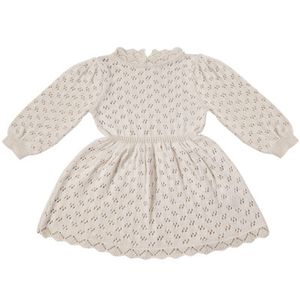 Baby meisjes breien jurken peuter meisje winter gebreide prachtige vintage stijl kind volledige mouw Kniting 210429