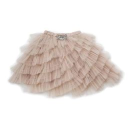 Baby Girls en dentelle tulle tutu jupes de mode paillettes de perles de perles brodées de ceinture élastique jupe A91276844616