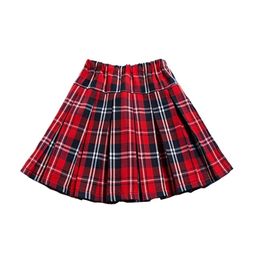 Baby Girls Mini falda plisada Faldas a cuadros jóvenes Ropa para niños escolares Uniforme para niños Edad 4 6 8 10 12 14 16 años 220326