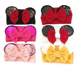 Baby Girls Sequin Bow Designer Bandons