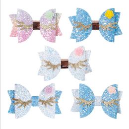 Pince à cheveux à paillettes pour bébés filles, paillettes douces, ailes d'ange dorées, barrettes de princesse pour filles, mode enfants, cheveux papillon, accesso301k