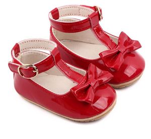 Babymeisjes schoenen schattige boog baby eerste wandelaars katoen zachte zool pasgeboren meisjes prinses schoenen 5 kleuren