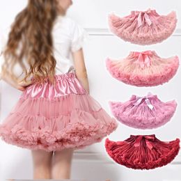 Bébé filles petite jupe tutu pour enfants enfants gonfés tulle jupes fille née d'anniversaire de fête d'anniversaire de la princesse fille 1-15 ans 240329