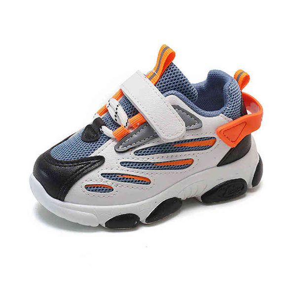 Zapatillas de deporte para niñas pequeñas 2022, verano, otoño, zapatos informales para niños, zapatillas de correr a rayas para niños, zapatillas de suela blanda para estudiantes G220517