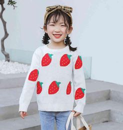 Bébé filles pull automne printemps enfants tricots garçons pull fraise tricoté enfants 039s vêtements 2104297206790