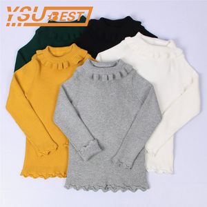 Baby Girls Sweaters Solid Candy Couleur Automne Vêtements tricotés Marque de mode 210429