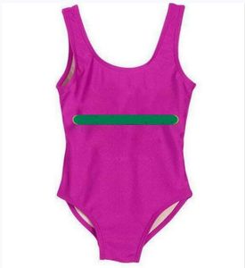 Bébé filles maillot de bain une pièce lettre rayé motif imprimé maillots de bain infantile enfant en bas âge enfants vêtements concepteur été maillots de bain